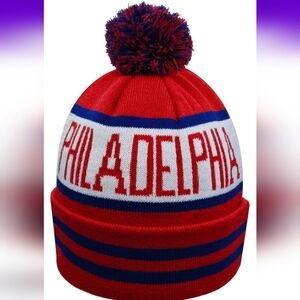 Red and Blue Philadelphia Beanie